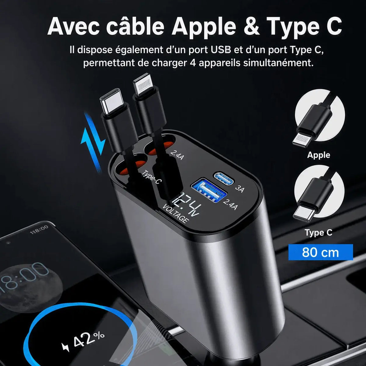 Super Car Fast Charger : Tirez, branchez & rechargez