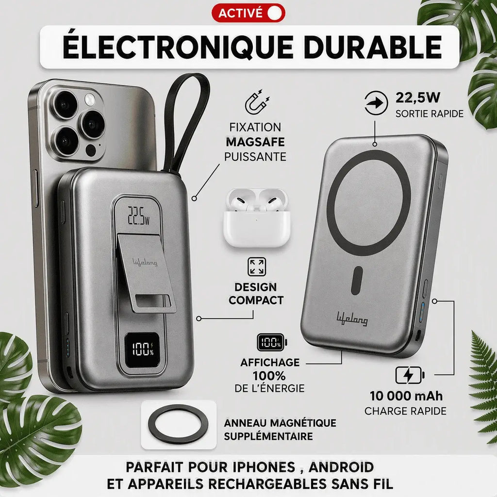 Powerbank Magnétique DEPIN : Support, Portable & Magnétique